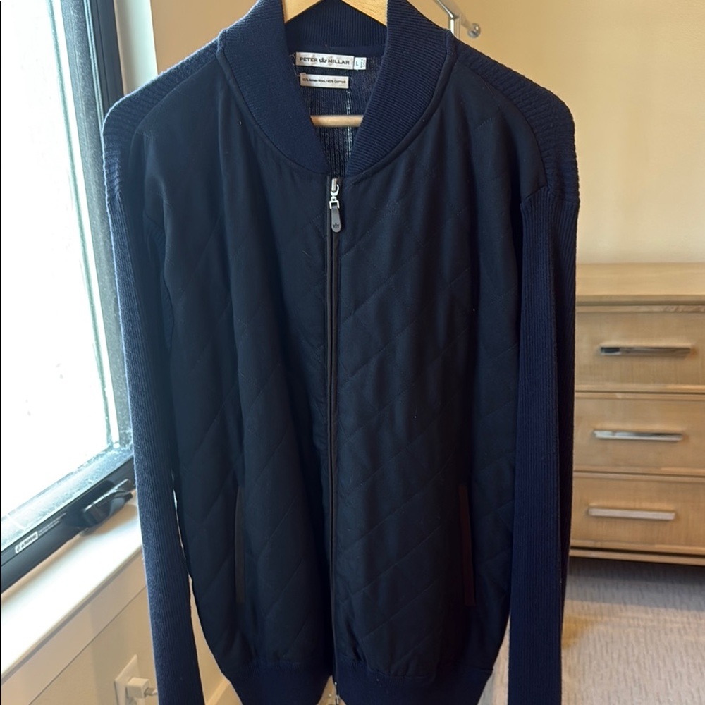 Peter Millar Dark Blue Merino Wool Jacket